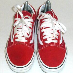 Vans Old Skool Unisex Lace Up Sneakers Shoes Men Size: 6.5 Women Size: 8 Red